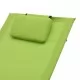 Шезлонг с възглавничка, зелен, textilene