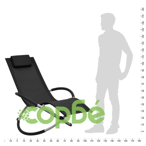 Шезлонг за деца, стомана, черен ➤ топ цена ➤ sorbe.bg
