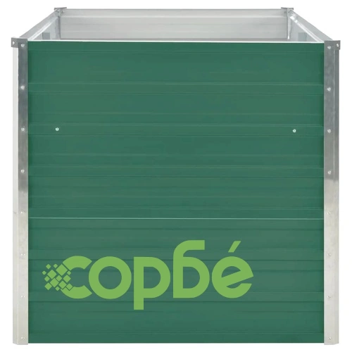 Повдигната леха, 160x80x77 см, поцинкована стомана, зелена ➤ топ цена ➤ sorbe.bg