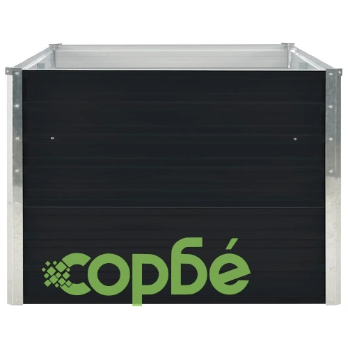 Повдигната леха, 160x80x45 см, поцинкована стомана, антрацит ➤ топ цена ➤ sorbe.bg