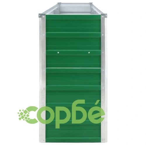 Повдигната леха, 320x40x77 см, поцинкована стомана, зелена ➤ топ цена ➤ sorbe.bg