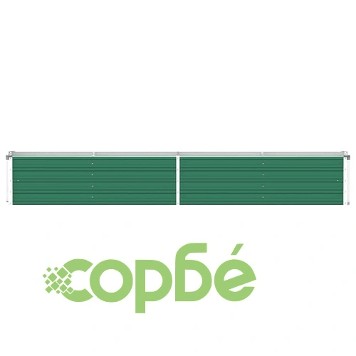 Градинска висока леха поцинкована стомана 320x40x45 см зелена ➤ топ цена ➤ sorbe.bg