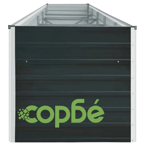 Градинска висока леха поцинкована стомана 400x80x45 см антрацит ➤ топ цена ➤ sorbe.bg