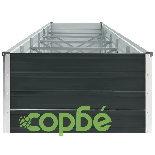 Градинска висока леха поцинкована стомана 480x80x45 см антрацит ➤ топ цена ➤ sorbe.bg