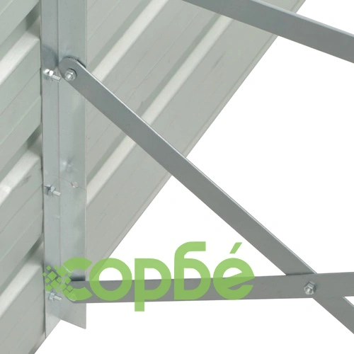 Градинска висока леха поцинкована стомана 600x80x45 см зелена ➤ топ цена ➤ sorbe.bg