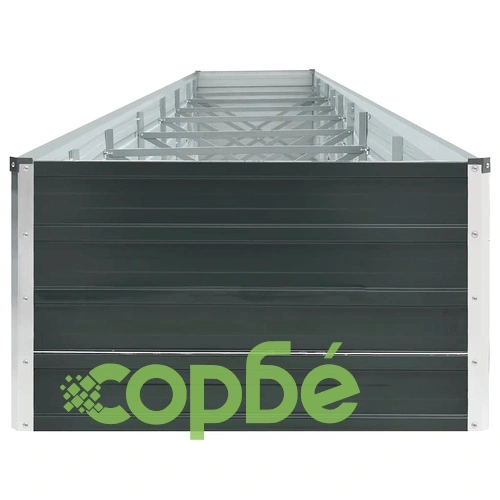 Градинска висока леха поцинкована стомана 600x80x45 см антрацит ➤ топ цена ➤ sorbe.bg