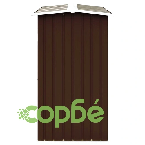 Навес за дърва, поцинкована стомана, 172x91x154 см, кафяв ➤ топ цена ➤ sorbe.bg