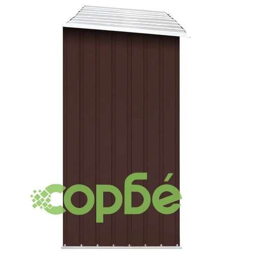 Навес за дърва, поцинкована стомана, 330x84x152 см, кафяв ➤ топ цена ➤ sorbe.bg