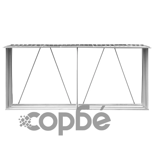 Навес за дърва, поцинкована стомана, 330x84x152 см, антрацит ➤ топ цена ➤ sorbe.bg