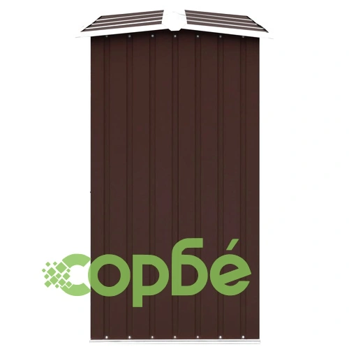 Навес за дърва, поцинкована стомана, 330x92x153 см, кафяв ➤ топ цена ➤ sorbe.bg
