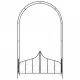 Градинска арка с порта, черна, 138x40x238 см, желязо 