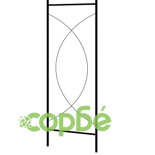 Градинска арка, черна, 150x34x240 см, желязо  ➤ топ цена ➤ sorbe.bg