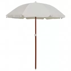 Чадър със стоманен прът, 180 см, пясъчен