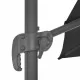 Градински чадър чупещо рамо с алуминиев прът 3x3 м черен