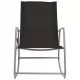 Градински люлеещ се стол, черен, 95x54x85 см, textilene