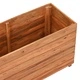 Повдигната леха 100x40x55 см рециклирано тиково дърво и стомана