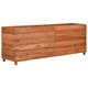 Повдигната леха 150x40x55 см рециклирано тиково дърво и стомана