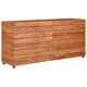 Повдигната леха 150x40x72 см рециклирано тиково дърво и стомана