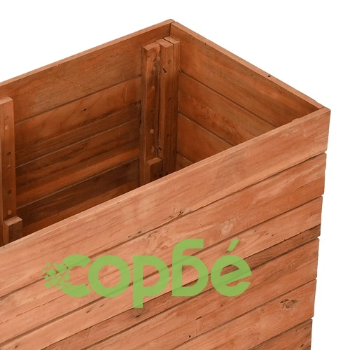 Повдигната леха 150x40x72 см рециклирано тиково дърво и стомана ➤ топ цена ➤ sorbe.bg