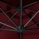 Чадър за монтаж на стена с метален прът, 300 см, бордо