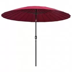 Градински чадър с алуминиев прът, 270 см, бордо червен