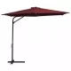 Градински чадър със стоманен прът, 300 см, бордо