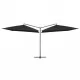 Двоен чадър със стоманен прът, 250x250 см, черен