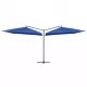 Двоен чадър със стоманен прът, 250x250 см, лазурносин