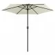 Градински чадър с алуминиев прът, 270x246 см, пясъчнобял