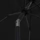 Чадър с LED светлини и алуминиев прът, 300 см, черен