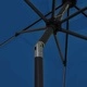Градински чадър с LED светлини и алуминиев прът 300 см лазурно
