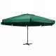 Градински чадър с алуминиев прът, 600 см, зелен 