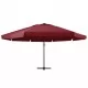 Градински чадър с алуминиев прът, 600 см, бордо червен 