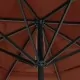 Градински чадър с алуминиев прът, 600 см, теракота 