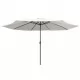 Градински чадър с метален прът, 400 см, пясъчнобял