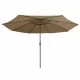 Градински чадър с метален прът, 400 см, таупе