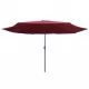 Градински чадър с метален прът, 400 см, бордо червен