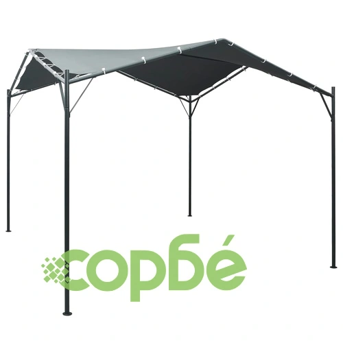 Шатра/беседка, с покрив, 3x3 м, стомана, антрацит ➤ топ цена ➤ sorbe.bg
