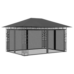 Шатра с мрежа против комари, 4x3x2,73 м, антрацит, 180 г/м²