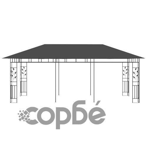 Шатра с мрежа против комари, 6x3x2,73 м, антрацит ➤ топ цена ➤ sorbe.bg