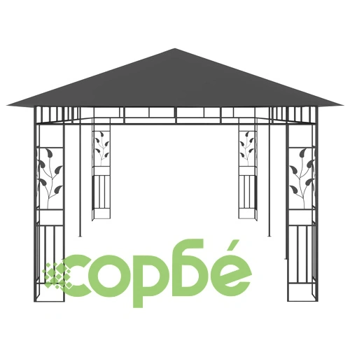 Шатра с мрежа против комари, 6x3x2,73 м, антрацит ➤ топ цена ➤ sorbe.bg