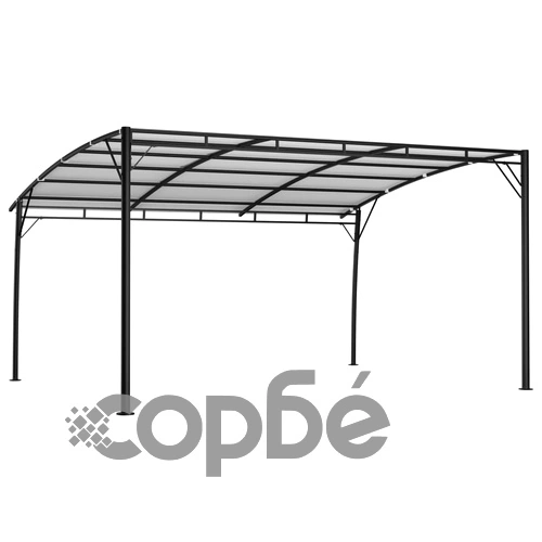 Градинска тента сенник, 4x3x2,55 м, кремава ➤ топ цена ➤ sorbe.bg