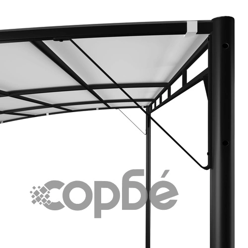 Градинска тента сенник, 4x3x2,55 м, кремава ➤ топ цена ➤ sorbe.bg