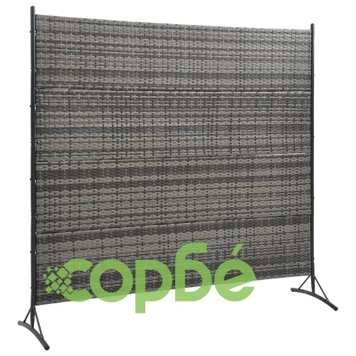 Параван за стая, полиратан, антрацит, 175x180 см ➤ топ цена ➤ sorbe.bg