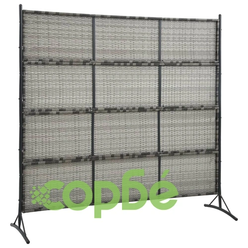 Параван за стая, полиратан, антрацит, 175x180 см ➤ топ цена ➤ sorbe.bg