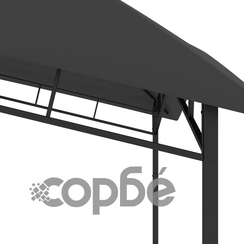 Градинска беседка, 4x4x2,9 м, антрацит, 180 г/м² ➤ топ цена ➤ sorbe.bg