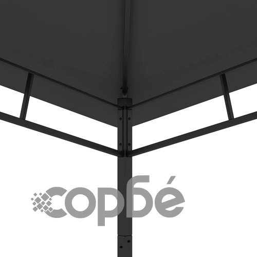 Градинска беседка, 4x4x2,9 м, антрацит, 180 г/м² ➤ топ цена ➤ sorbe.bg