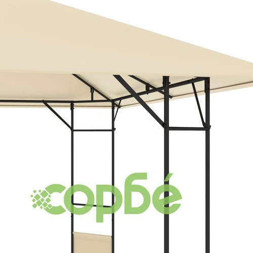 Градинска беседка, 3x3x2,6 м, кремава, 160 г/м² ➤ топ цена ➤ sorbe.bg