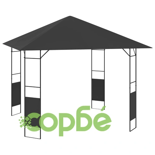 Градинска беседка, 3х3 м, антрацит, 160 г/м² ➤ топ цена ➤ sorbe.bg