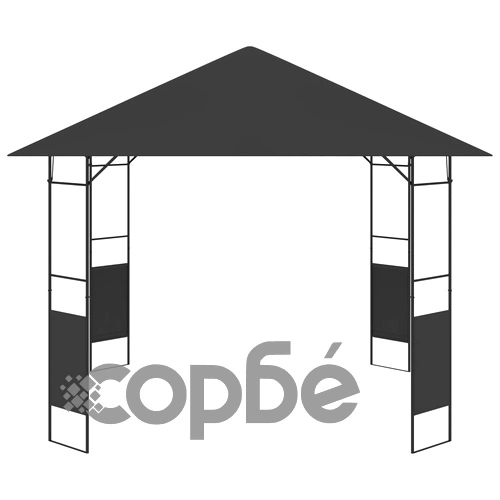 Градинска беседка, 3х3 м, антрацит, 160 г/м² ➤ топ цена ➤ sorbe.bg